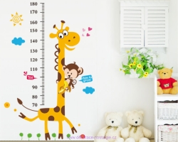 Samolepící dekorace dětský metr Žirafa