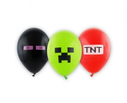 Balonky Minecraft červený TNT